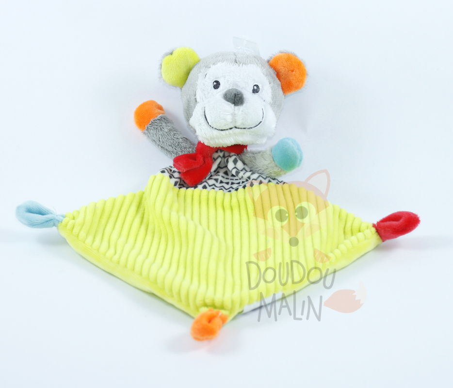  baby comforter monkey green yellow orange red 